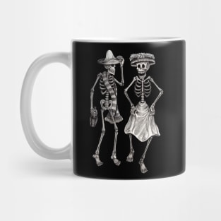 Couple dancing skull day of the dead. Mug